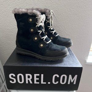 Sorel Explorer Joan Boot, Black, 7.5 (fits size 7)
